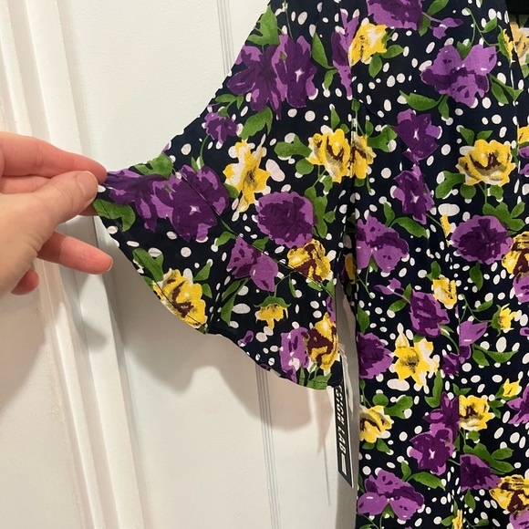 Design Lab Lord & Taylor Floral Button-Up Dress – 19.5” P2P - Size Medium (NWT) - Picture 5 of 5